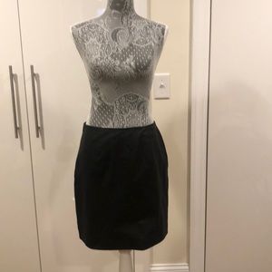 St John leather black skirt